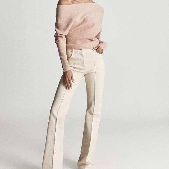 Reiss Pink Off-the-Shoulder Sweater - Picture 3 of 9